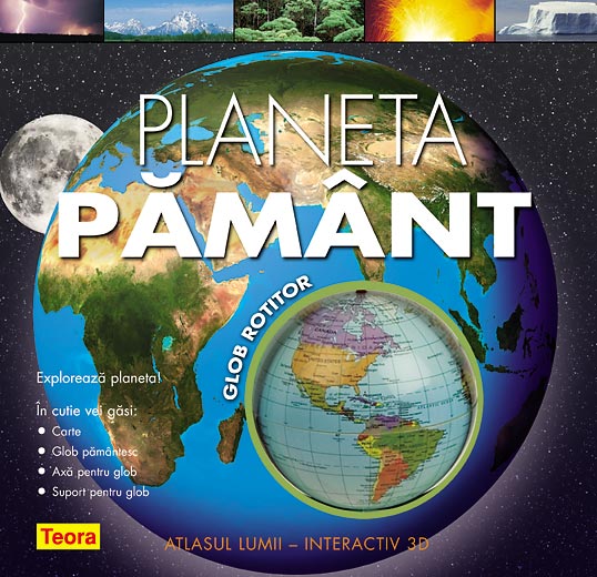 Planeta Pamant - Atlasul lumii - interactiv 3D, coperta si cutia cartona 2010 __