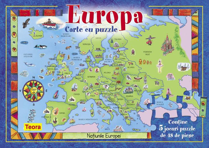 Europa - Carte puzzle, pagini cartonate 2010 __