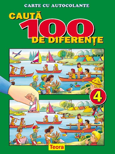 Cauta 100 de diferente 4, carte color cu autocolante