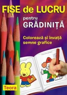 Fise de lucru pt gradinita - Coloreaza si invata semne grafice 2002 __